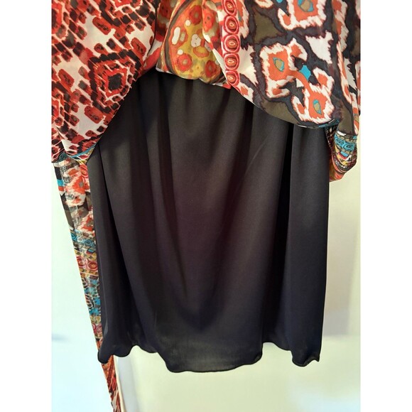 Sweet Storm Women / Junior Orange Boho Tie Waist Dress, Medium - Picture 4 of 8